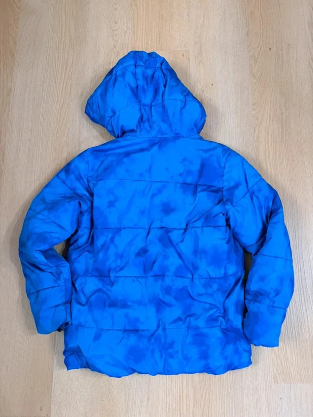 Boys Gap Kids Blue Hooded Puffer Jacket Size L